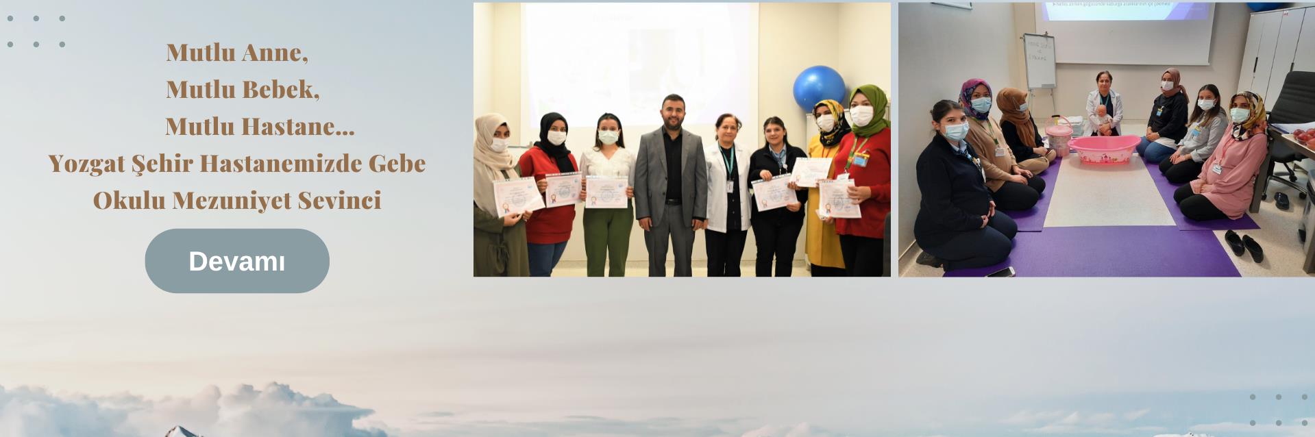 Yozgat Şehir Hastanemiz Gebe Okulunda Mezuniyet Sevinci